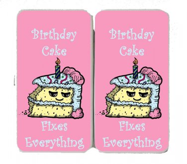 Birthday Cake Fixes Everything Food Humor - Womens Taiga Hinge Wallet Clutch