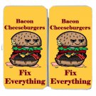 Bacon Cheeseburgers Fix Everything Food Humor - Womens Taiga Hinge Wallet Clutch