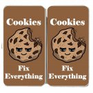 Cookies Fix Everything Food Humor Cartoon - Womens Taiga Hinge Wallet Clutch