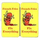 French Fries Fix Everything Food Humor - Womens Taiga Hinge Wallet Clutch