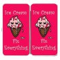 Ice Cream Fixes Everything Food Humor Cartoon - Womens Taiga Hinge Wallet Clutch