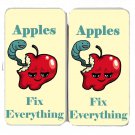 Apples Fix Everything Food Humor Cartoon - Womens Taiga Hinge Wallet Clutch