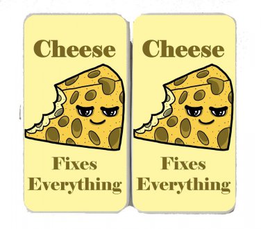 Cheese Fixes Everything Food Humor - Womens Taiga Hinge Wallet Clutch