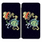 Rockin Space Dinolizard Funny Dinosaur Alien - Womens Taiga Hinge Wallet Clutch