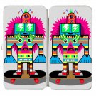 Punk Skate Totem Skateboarding Colorful Art - Womens Taiga Hinge Wallet Clutch