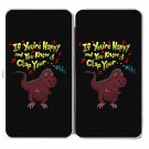 If You're Happy.. Can't Clap Funny Dinosaur - Womens Taiga Hinge Wallet Clutch