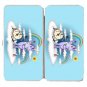 Donut Unicorn Shaving in Clouds Funny Cartoon - Womens Taiga Hinge Wallet Clutch