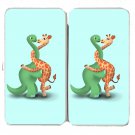 Dino Giraffe Luv Hug Dinosaur Love Embrace - Womens Taiga Hinge Wallet Clutch