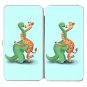 Dino Giraffe Luv Hug Dinosaur Love Embrace - Womens Taiga Hinge Wallet Clutch