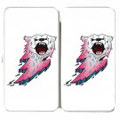 Bear Bolt Lightning Animal Cartoon Logo - Womens Taiga Hinge Wallet Clutch