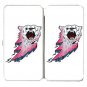 Bear Bolt Lightning Animal Cartoon Logo - Womens Taiga Hinge Wallet Clutch