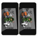 Bad Cats w/ Cop Funny Cartoon Tagged Wall - Womens Taiga Hinge Wallet Clutch