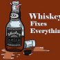 Whiskey Fixes Everything Drinking Humor - Rectangle Refrigerator Magnet