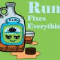 Rum Fixes Everything Drinking Humor - Rectangle Refrigerator Magnet
