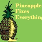 Pineapple Fixes Everything Food Humor - Rectangle Refrigerator Magnet