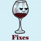 Red Wine Fixes Everything Food Humor - Rectangle Refrigerator Magnet