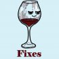 Red Wine Fixes Everything Food Humor - Rectangle Refrigerator Magnet