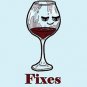 Red Wine Fixes Everything Food Humor - Rectangle Refrigerator Magnet