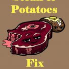 Steak & Potatoes Fix Everything Food Humor - Rectangle Refrigerator Magnet