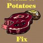 Steak & Potatoes Fix Everything Food Humor - Rectangle Refrigerator Magnet