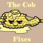 Corn on Cob Fixes Everything Food Humor Cartoon - Rectangle Refrigerator Magnet