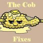 Corn on Cob Fixes Everything Food Humor Cartoon - Rectangle Refrigerator Magnet