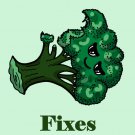 Broccoli Fixes Everything Food Humor Cartoon - Rectangle Refrigerator Magnet