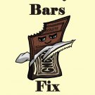 Candy Bars Fix Everything Food Humor Cartoon - Rectangle Refrigerator Magnet