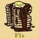 Pancakes Fix Everything Food Humor Cartoon - Rectangle Refrigerator Magnet