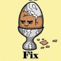 Eggs Fix Everything Food Humor Cartoon - Rectangle Refrigerator Magnet