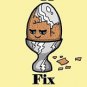 Eggs Fix Everything Food Humor Cartoon - Rectangle Refrigerator Magnet