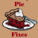 Cherry Pie Fixes Everything Food Humor Cartoon - Rectangle Refrigerator Magnet
