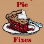 Cherry Pie Fixes Everything Food Humor Cartoon - Rectangle Refrigerator Magnet