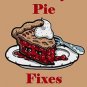 Cherry Pie Fixes Everything Food Humor Cartoon - Rectangle Refrigerator Magnet