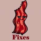 Bacon Fixes Everything Food Humor Cartoon - Rectangle Refrigerator Magnet