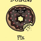 Donuts Fix Everything Food Humor Cartoon - Rectangle Refrigerator Magnet