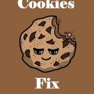 Cookies Fix Everything Food Humor Cartoon - Rectangle Refrigerator Magnet