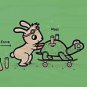 "Using Force" Rabbit & Turtle Physics Humor - Plywood Wood Print Poster Wall Art