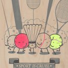 "Sport is Cruel" Sport Gang Funny "Get Fat" - Plywood Wood Print Poster Wall Art