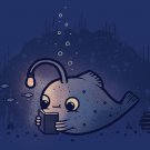 "Reading Light" Deep Sea Angler Lure Fish - Plywood Wood Print Poster Wall Art