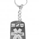 Medical Emergency DNR Do Not Resuscitate Logo - Metal Ring Key Chain Keychain