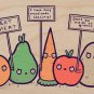 "Protesting Vegans" Vegetable Protest Signs - Plywood Wood Print Poster Wall Art