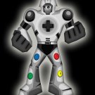 Playbot Funny Giant Robot Video Game Controller - Rectangle Refrigerator Magnet