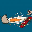Egg Skate Funny Chicken Yoke Shatter Skateboard - Rectangle Refrigerator Magnet