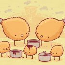 "Chicken Farm" Fried Legs & Nuggets Sauce - Plywood Wood Print Poster Wall Art