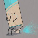 "Aerosoiled" Funny Aerosol Can Spraying - Plywood Wood Print Poster Wall Art