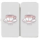 "Teashirt" Cup of Tea Wearing Shirt Design - Womens Taiga Hinge Wallet Clutch