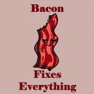 Bacon Fixes Everything Food Humor Cartoon - Vinyl Sticker