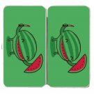 "Slice of Happiness" Watermelon Slice Smiling - Womens Taiga Hinge Wallet Clutch