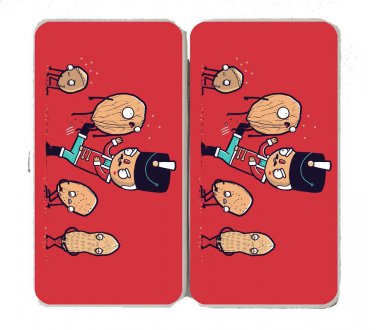 "Nut Cracker" Soldier Doll Kicking Walnut - Womens Taiga Hinge Wallet Clutch